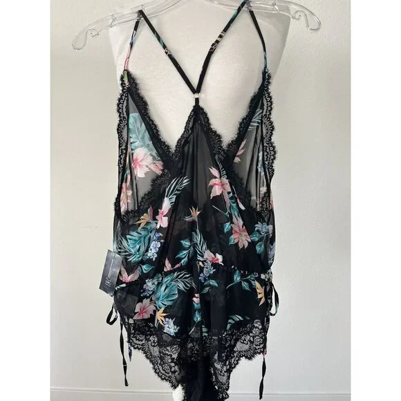 INC International Concepts Sexy Bodysuit Lingerie Intimates Size L Lace NWT $49 - Picture 4 of 9